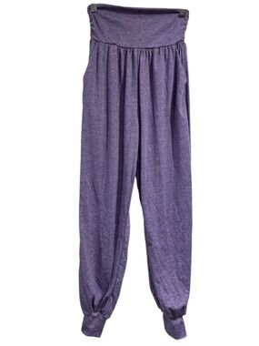 Purple High-Waist Lounge Pants joggers small NEW Locoowai